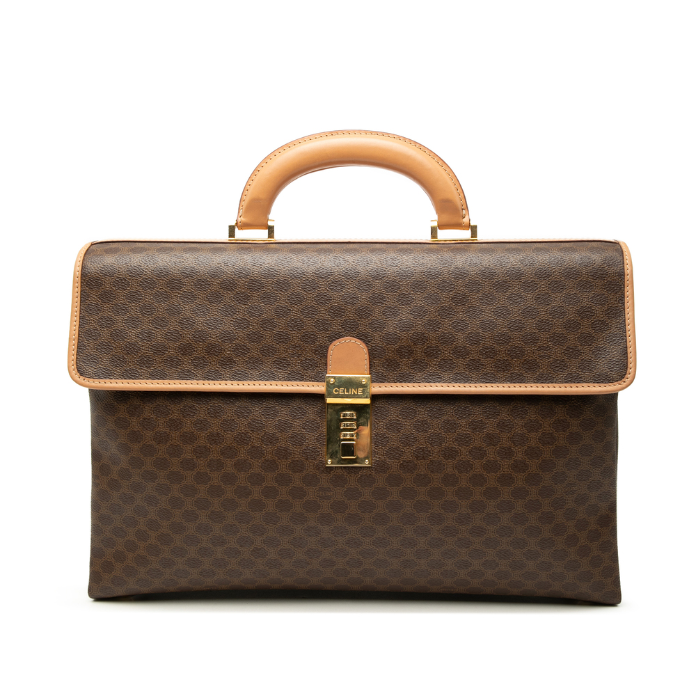 Pre-Loved Celine Macadam Coated Canvas Business Bag